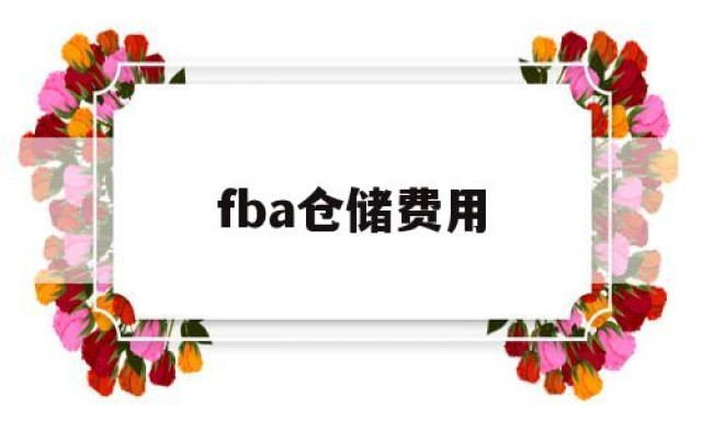 fba仓储费用